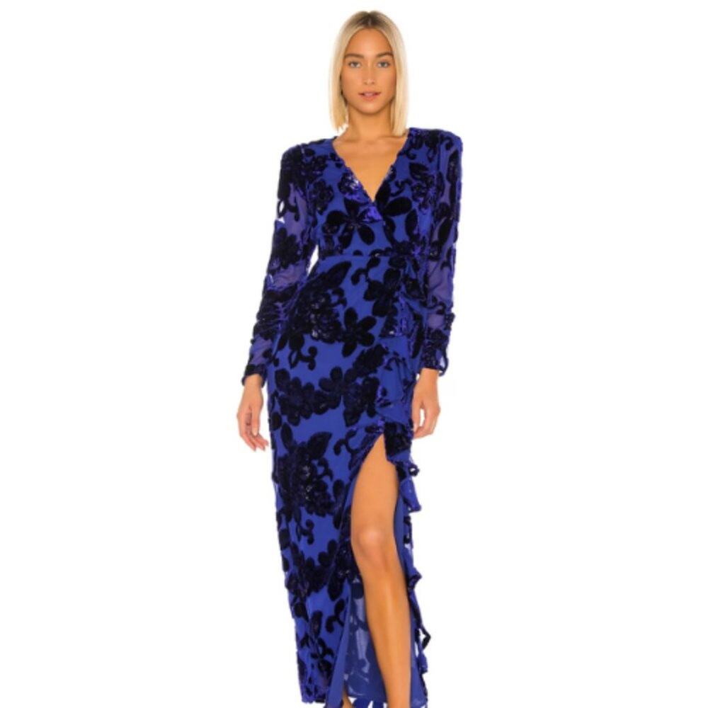 House of Harlow 1960 x REVOLVE Ivan Dress in Sapphire Blue NWOT Size Sma…